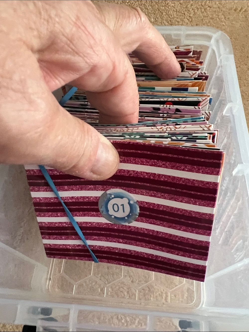 Savings Challenge Box with numbered Challenge Cards